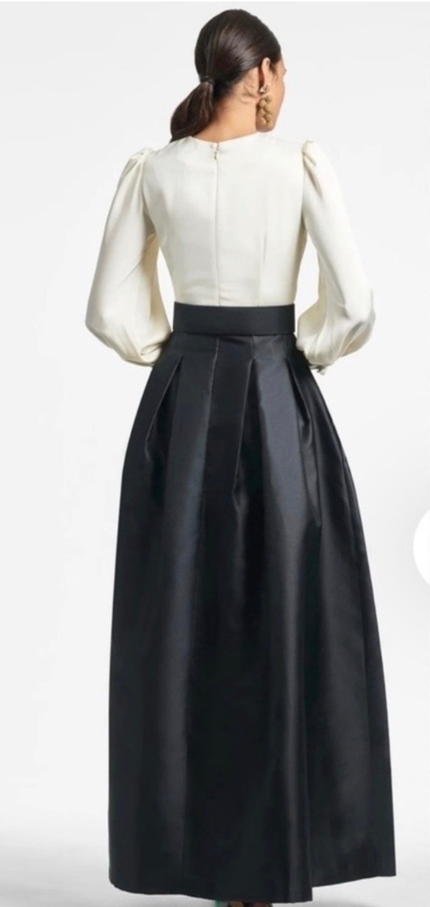 Sachin & Babi Zoe Gown Ivory Black Mikado Ball Skirt Sz 0
$895