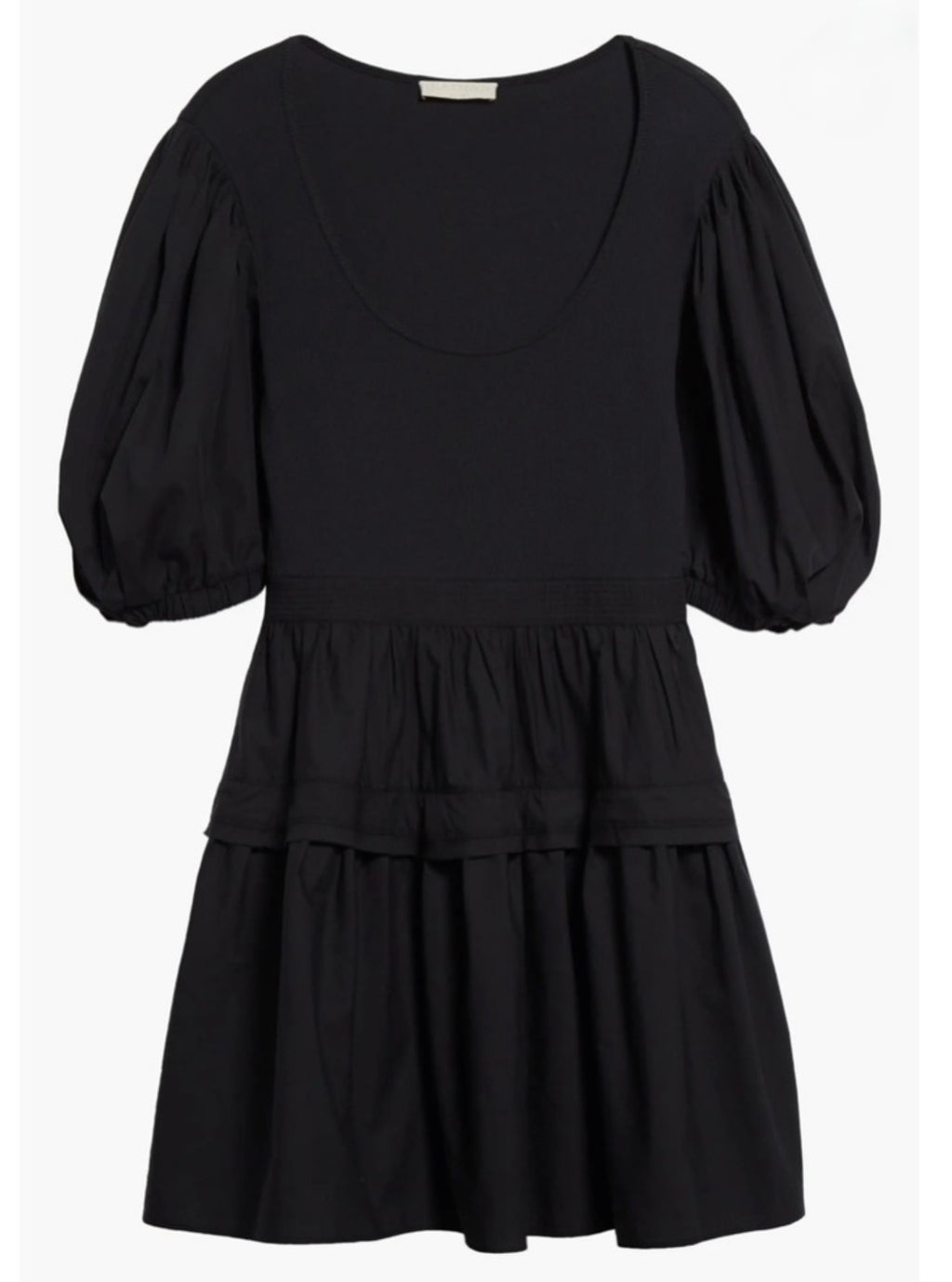 Ulla Johnson Tilda Mixed Media Minidress in Black Sz Medium