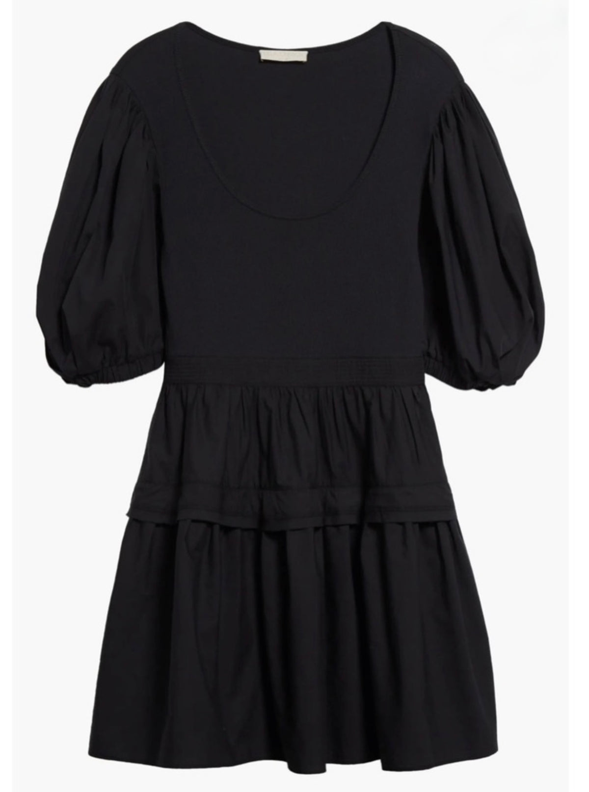 Ulla Johnson Tilda Mixed Media Minidress in Black Sz Medium