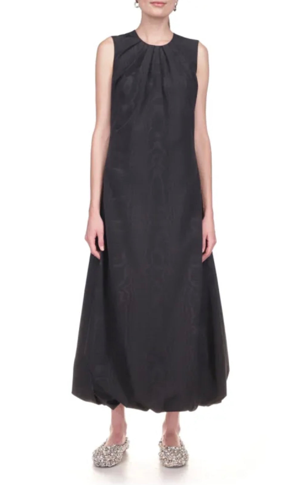Marina Moscone Black Bubble Sheath Midi Dress (Style P025.6210) Sz 2 $1250