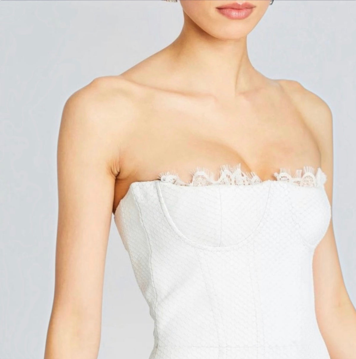 Retrofete AMBERLY LEATHER DRESS in Optic White