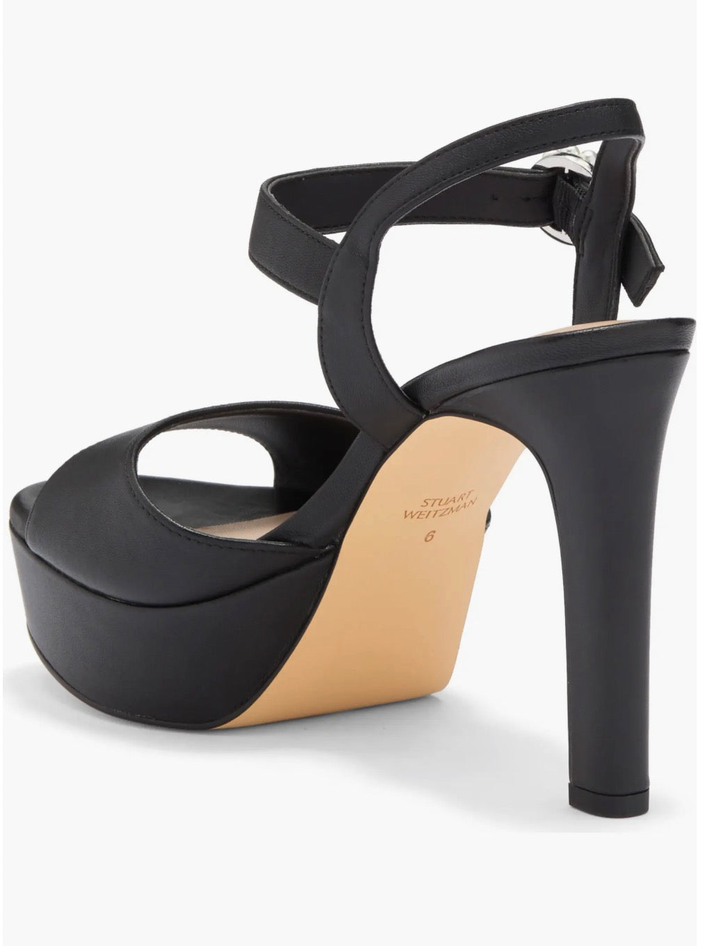 Stuart Weitzman Piper 110 Platform Sandal Black Sz 9
