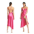 SER.O.YA Emma Silk Dress in Fuschia Purple Sz Large $395
