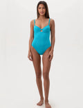 Trina Turk Ripple Rib
Underwire Bra
One Piece Swimsuit Atmosphere Sz 10$162