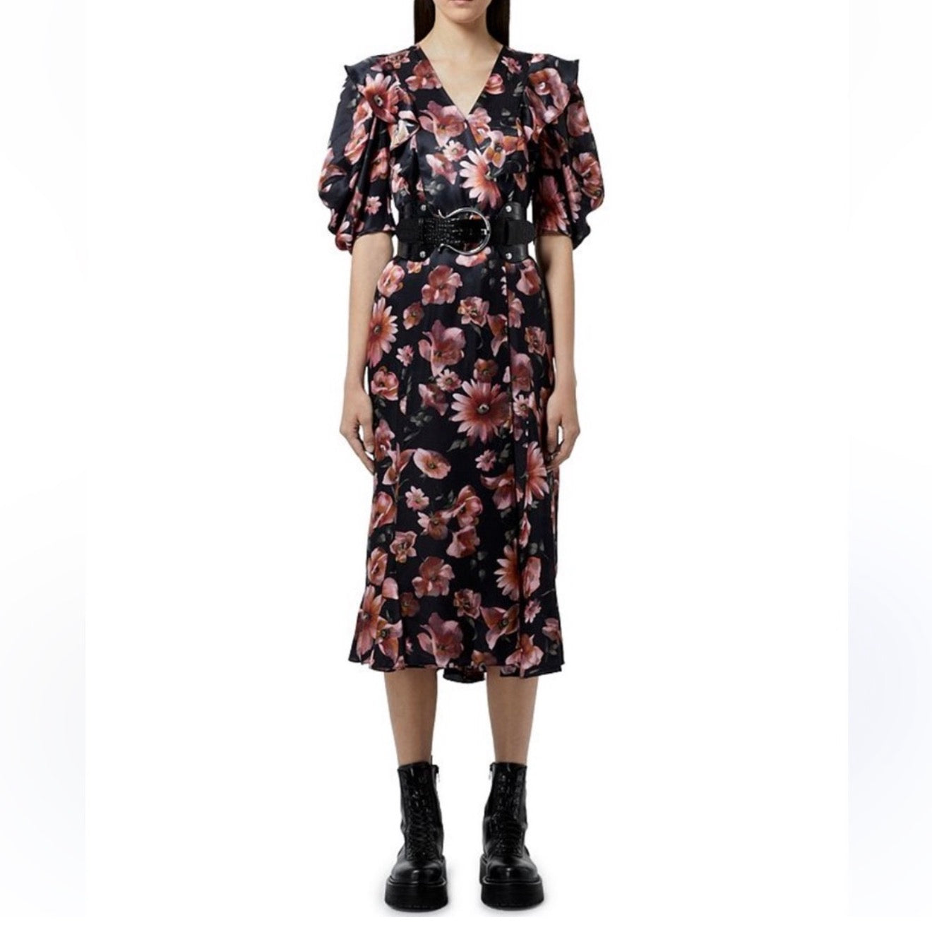 THE KOOPLES
Women's Floral Puff-sleeve
Dress In Black Kooples sz 4 US Small 
$498