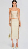 NWT Ser.o.ya x Retrofete Muriel Muriel Bandage Midi Skirt Sz XXS $248