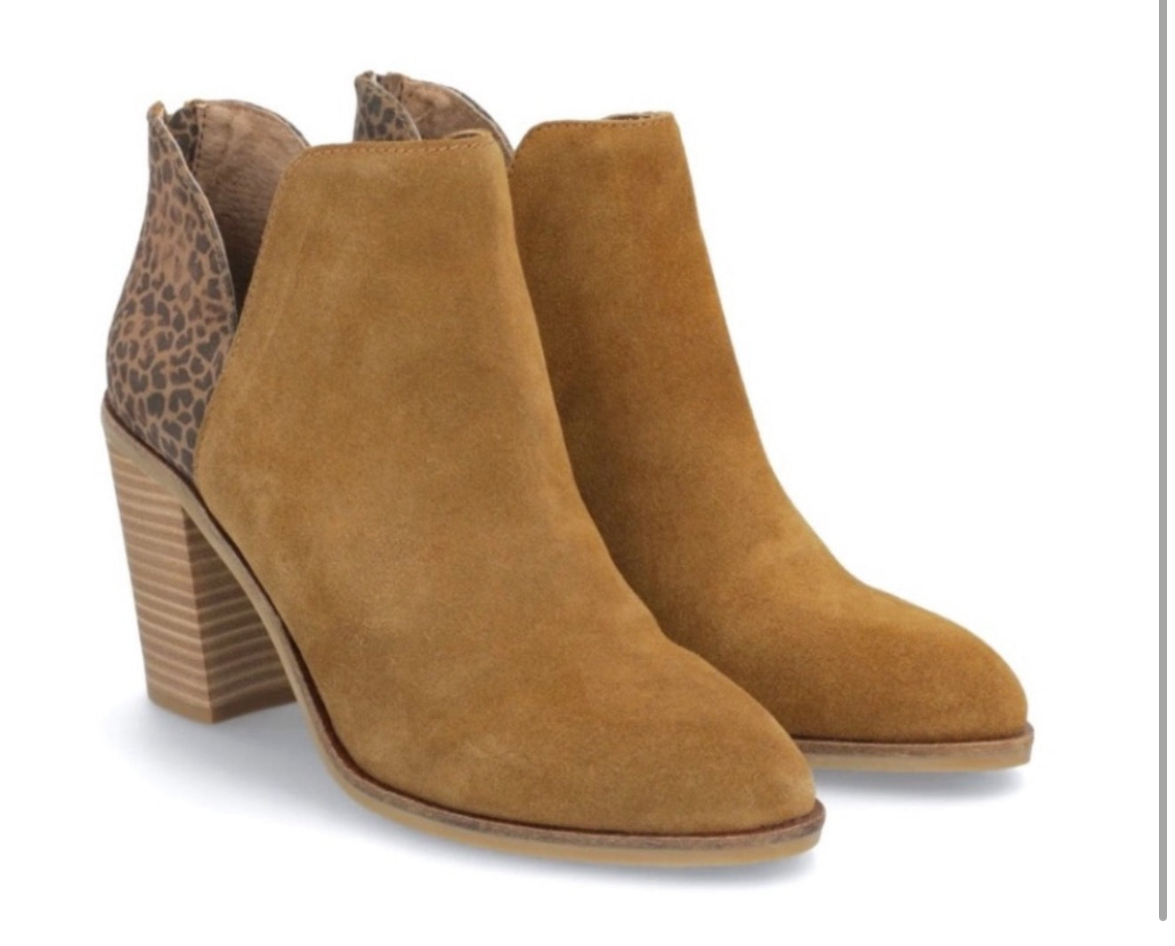 DV8 Dolce Vita Shai Mixed Material Suede Heeled Bootie Sz 8.5 $110