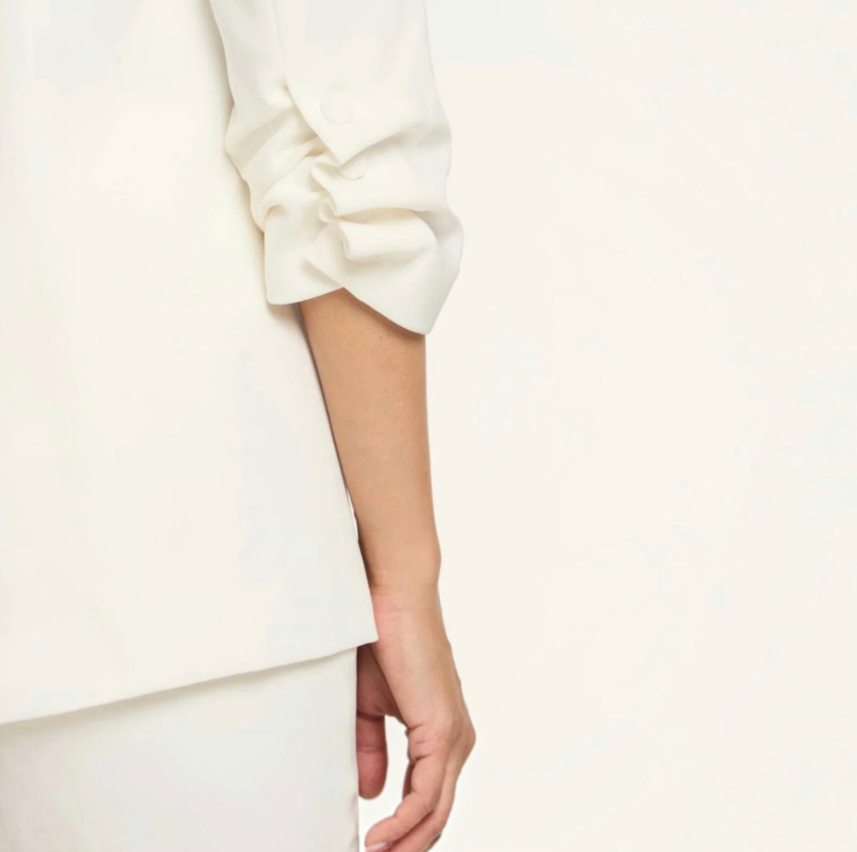 CINQ À SEPT Crepe Khloe Ivory Blazer Size 0