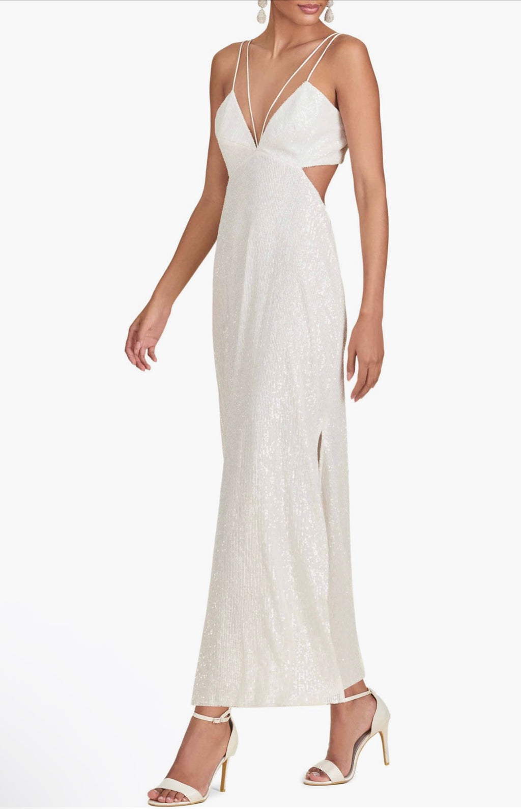 Sachin & Babi Vivi Cutout Sequin Column Dress Sz 4  $495