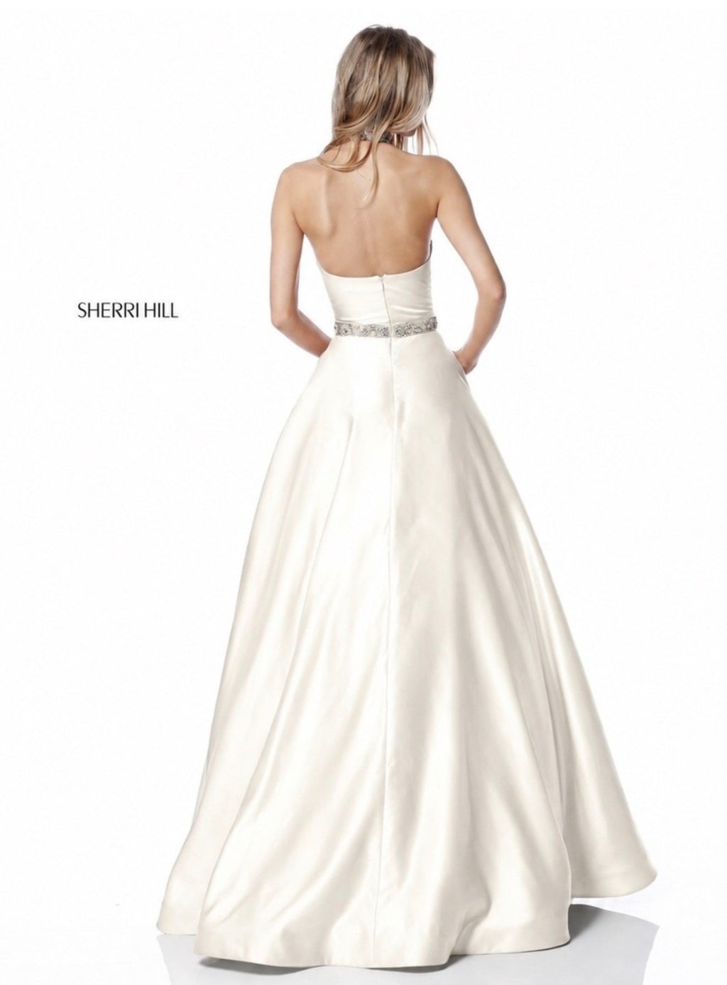 Sherri Hill 51589 Ivory Beaded Halter Ball Gown Pink Crystal
Detail Size 6 $598