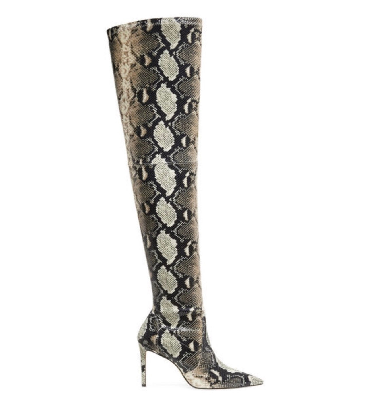 Stuart Weitzman Ultrastuart 100 Roccia Python OTK Stretch Boots $995 Sz 7