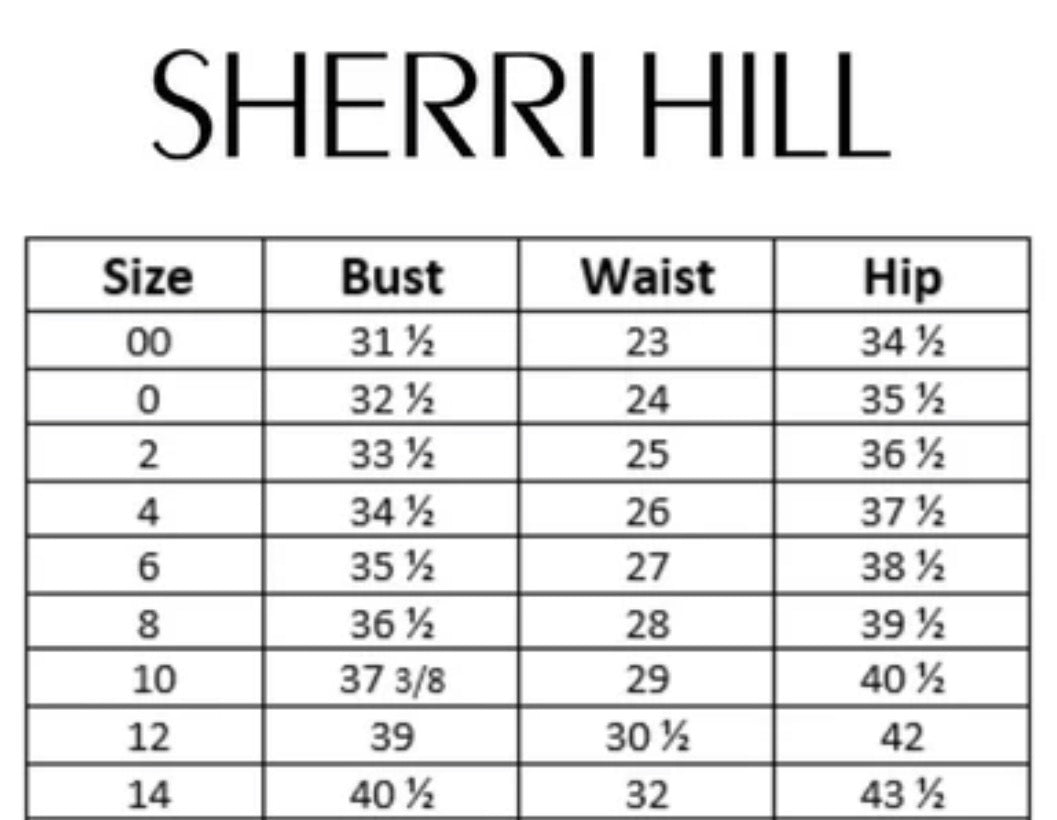Sherri Hill 50615 Beaded Bodice Chiffon Gown Black Sz 4 $450