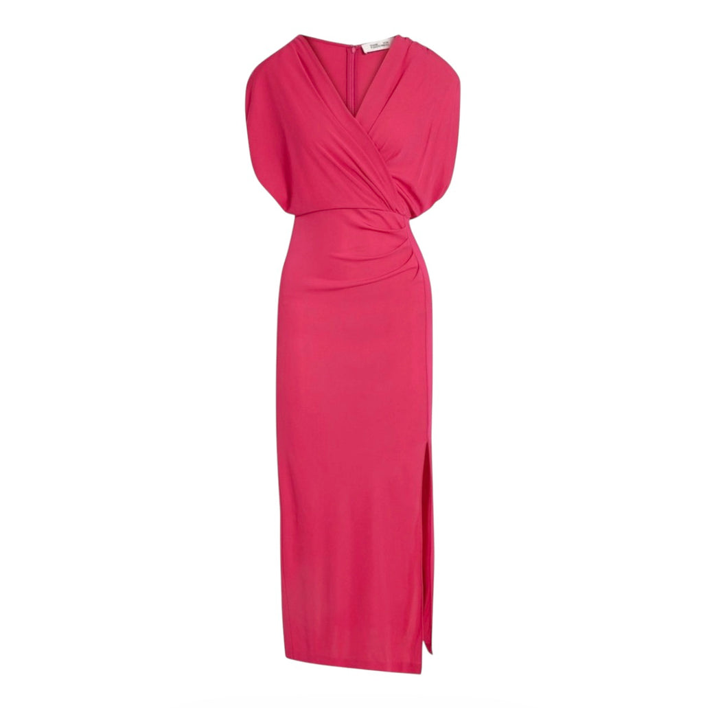 DIANE VON
FURSTENBERG
Williams wrap-effect stretch-jersey midi dress in Fuchsia Sz Small
