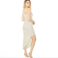 LIKELY Harley One-Shoulder Asymmetrical Midi Dress Cream Size 0