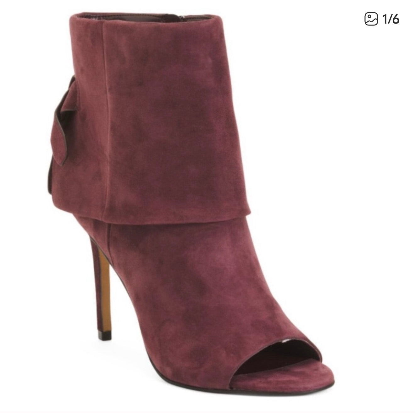 Vince Camuto Amesha Suede Open Toe Bootie Sz 8.5 $159