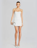 Retrofete AMBERLY LEATHER DRESS in Optic White $698