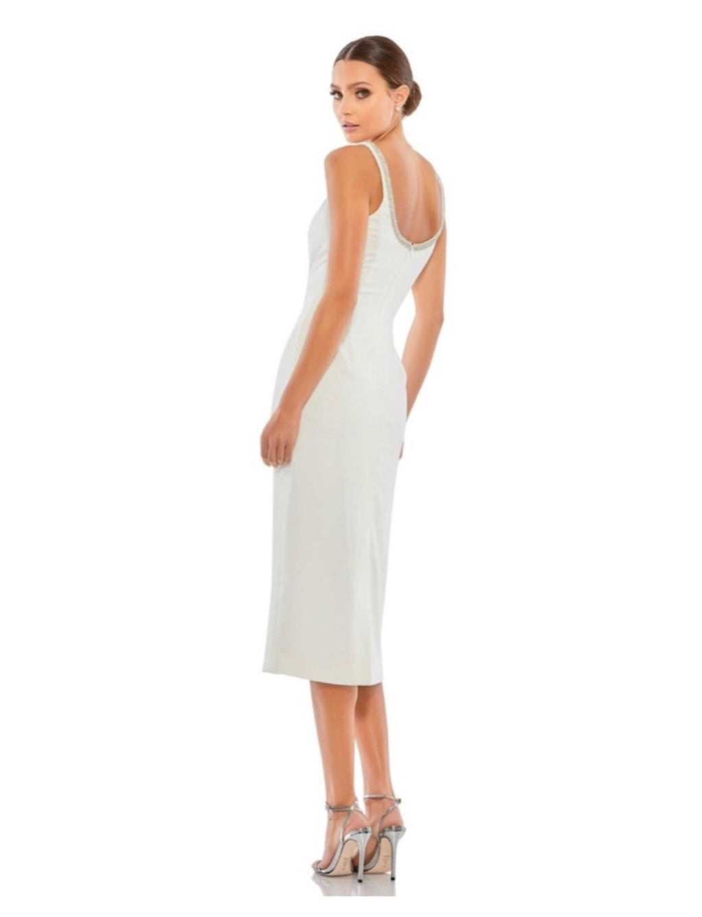 Ieena Mac Duggal Ivory Embellished Sleeveless Evening Dress 26681 Sz 2 $358