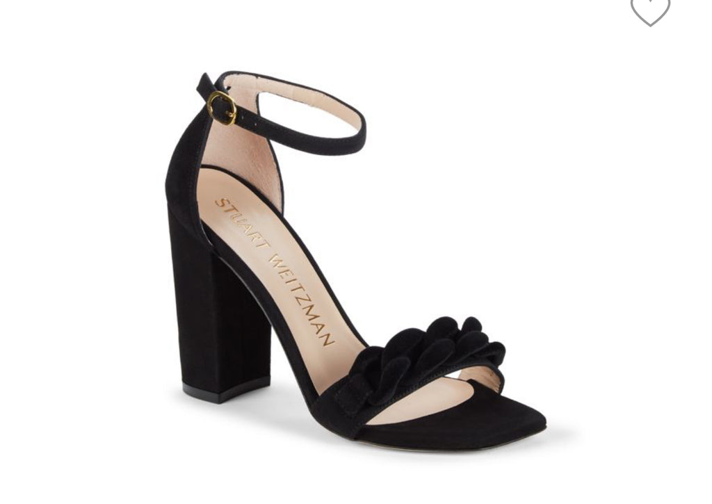 STUART WEITZMAN
Amelina Chain Suede Sandals 100 Chain Black Sz 7 $475