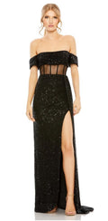 Mac Duggal 11665 Illusion Midriff Corset Off-The-Shoulder Dress sz 4
$458