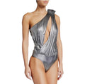 RETROFÉTE Cassie Lamé
One Shoulder Gunmental
Bodysuit / Top Small $395