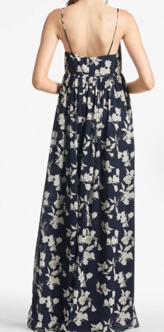 Sachin & Babi Jessica Gown Navy Venetia Petal Sz 10 $285