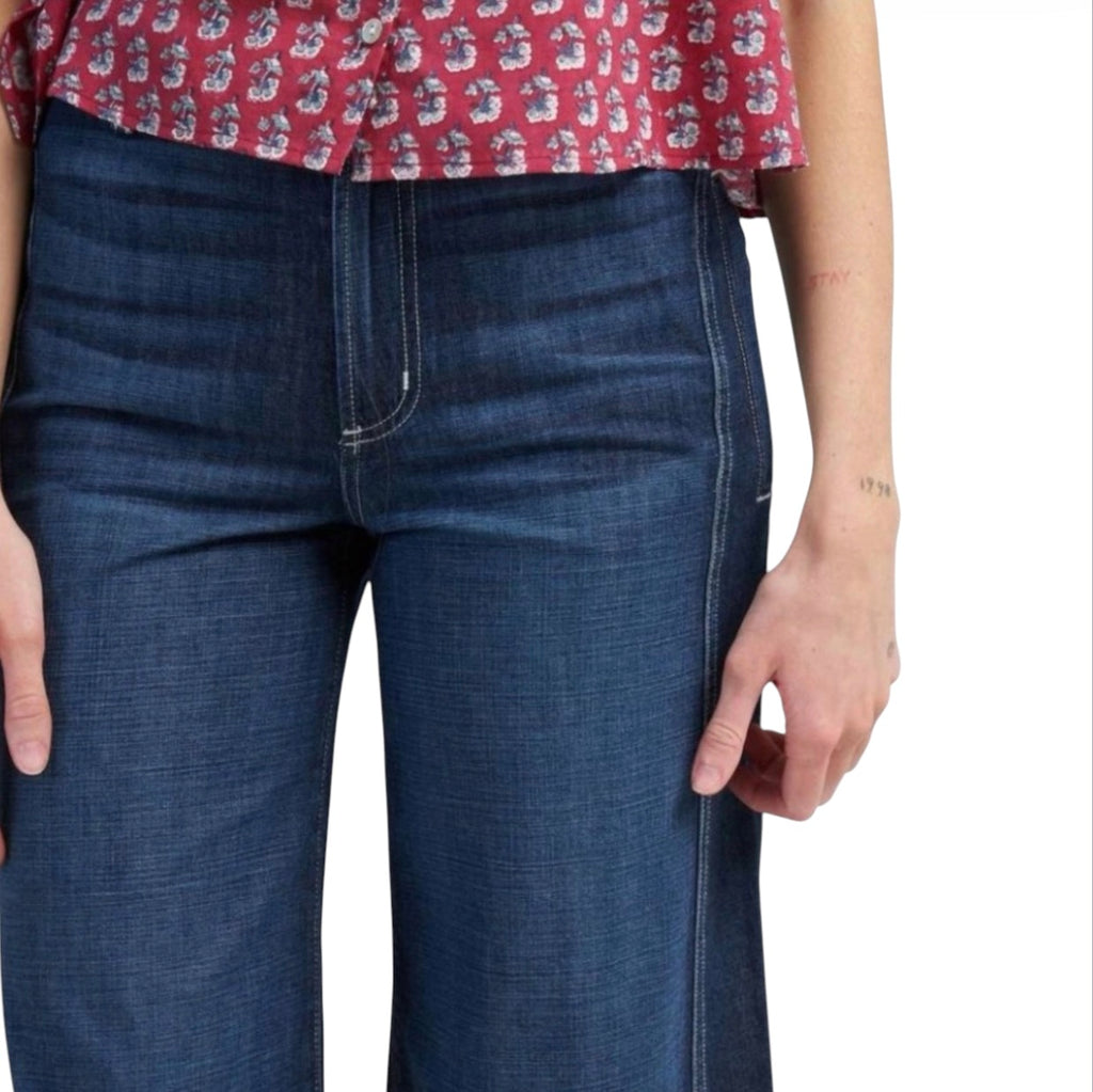 Daily Blue Easy Wide Leg High Waist Jean Zephyr Sz 28