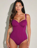ТA3 Lushy One Piece Swimsuit Sz Large Regular Length C Cup Berry Pink $188
