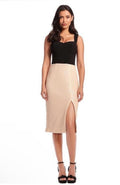 DRESS THE POPULATION
Malise Sequin Midi Dress in Cream and Black Size Large $218