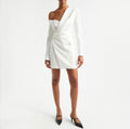 A.L.C.
Women's Skyla One-Shoulder Long Sleeve Dress in Daikon Sz 2