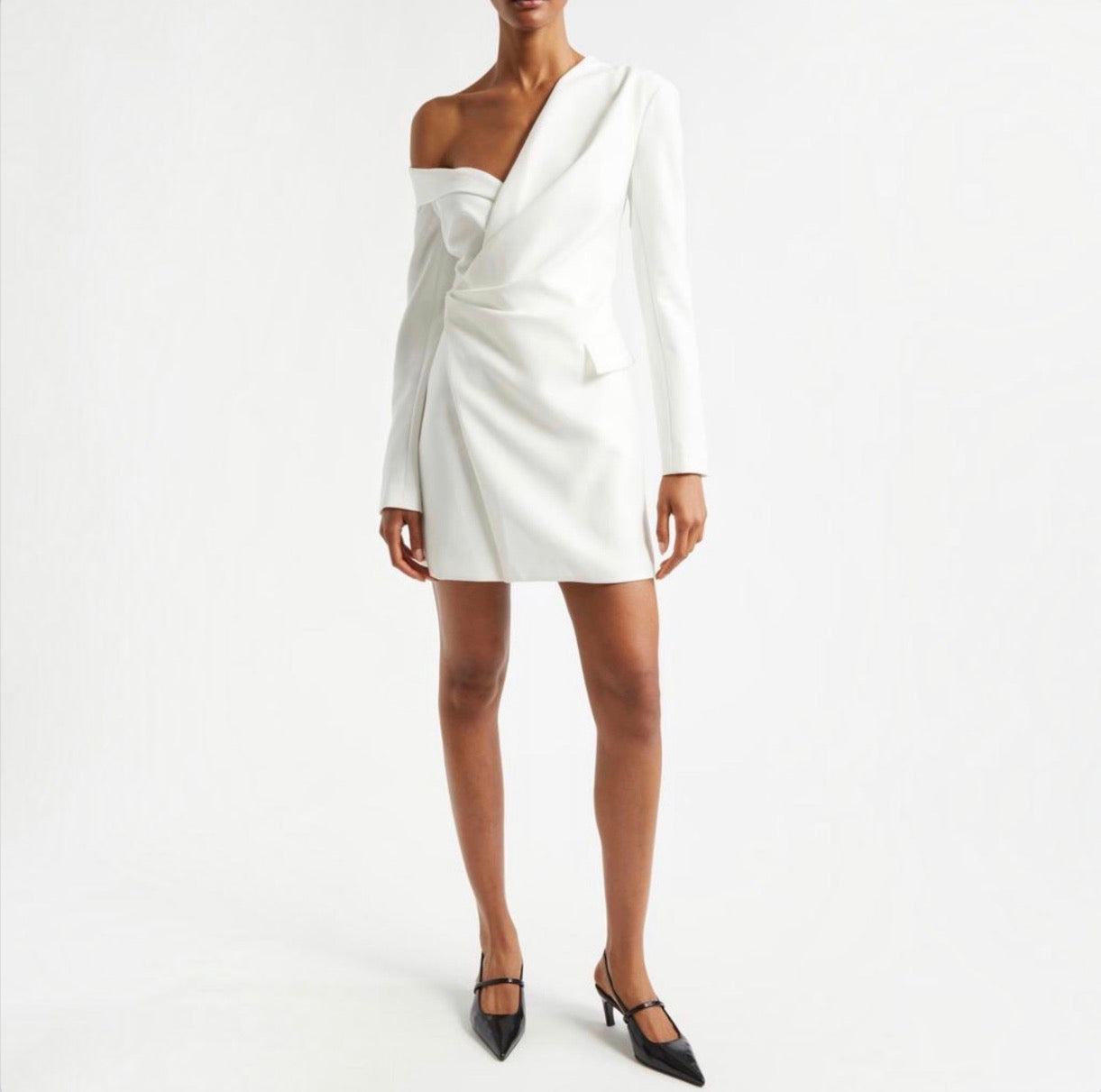 A.L.C.
Women's Skyla One-Shoulder Long Sleeve Dress in Daikon Sz 2