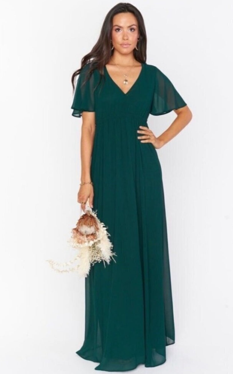 Show Me Your Mumu Emily Empire Maxi Dress Emerald Green
$188