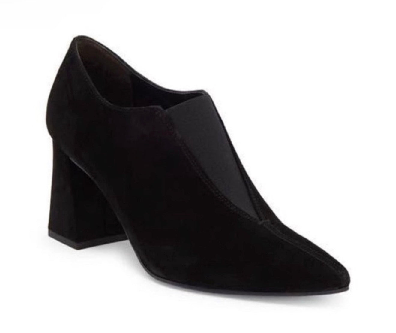 Paul Green Stacia Heel Suede Black Bootie Boots $419 UK 7.5 US 10