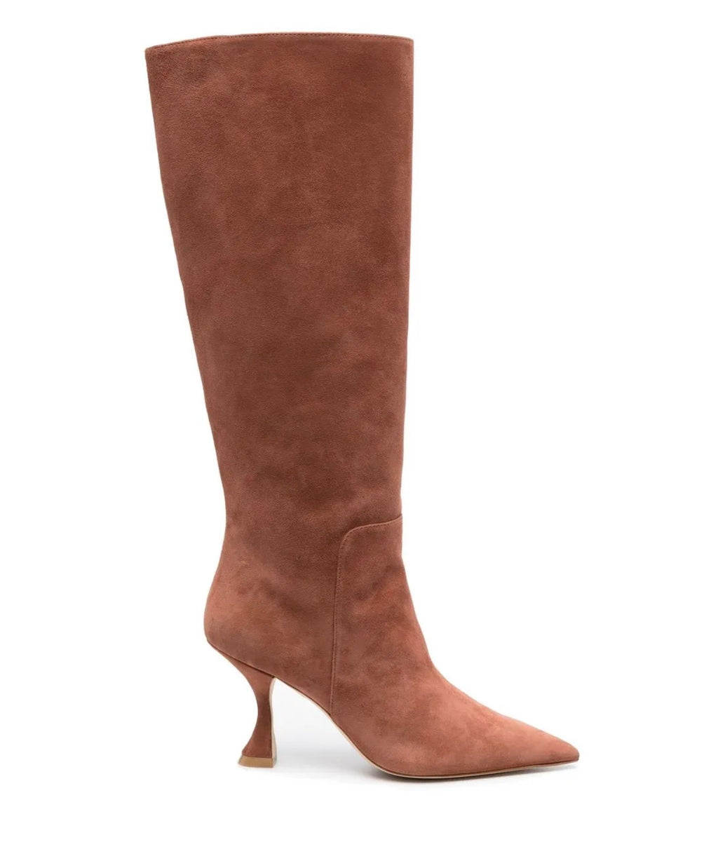 STUART WEITZMAN XCurve 85 Slouch Boot in Cappuccino Sz 7 $850
