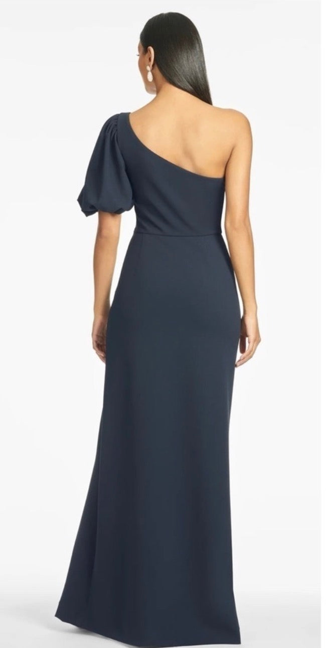 Sachin & Babi Nadia One-Shoulder Navy Gown NWT Size 6 $285