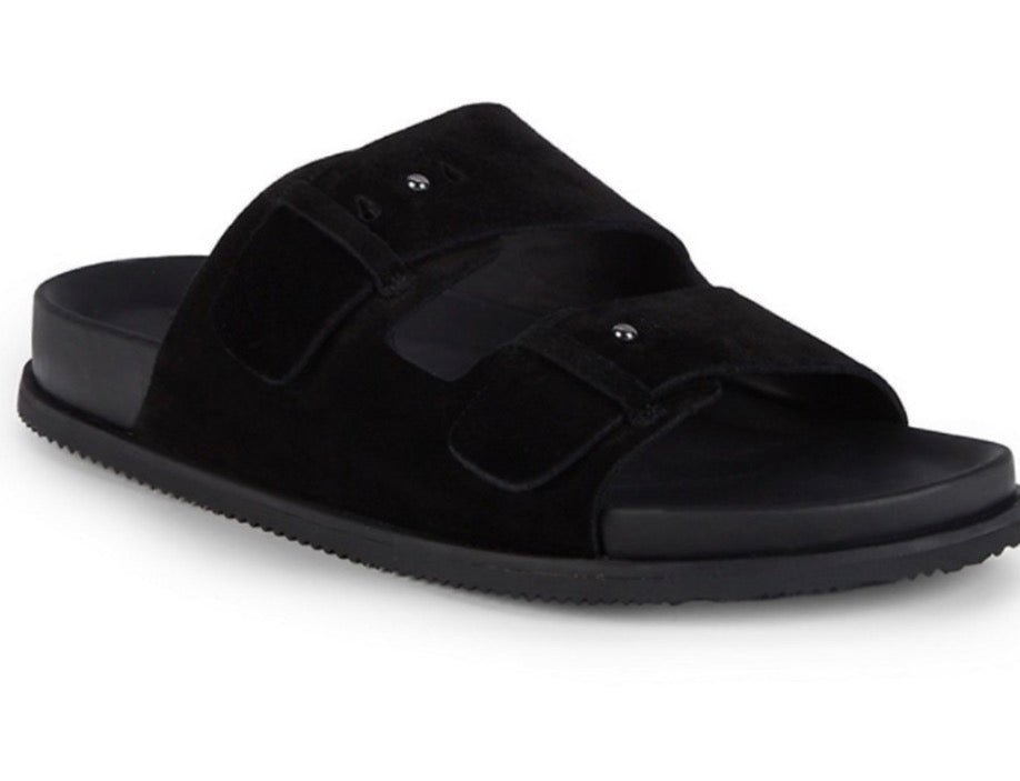 VINCE Men’s dune suede slides in black Sz 8 $225