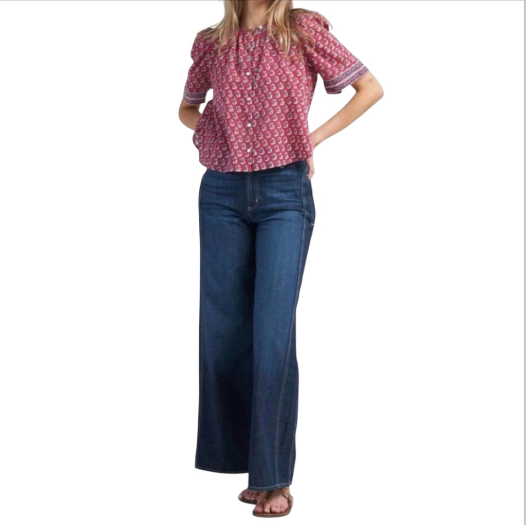 Daily Blue Easy Wide Leg High Waist Jean Zephyr Sz 28