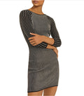 REISS Marina Metallic Striped Mini Dress – Size Small – NWT $345