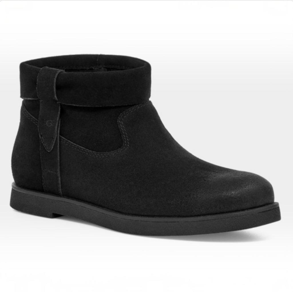 UGG Josefine Cuff Ankle Boot Black Suede Size 8.5