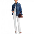 VERONICA BEARD Beverly
Skinny-Flare Jeans White Size 25
