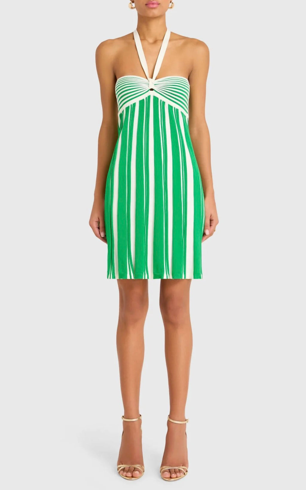 Amanda Uprichard The Dianella Dress In Ivory/Green Sz Small $255