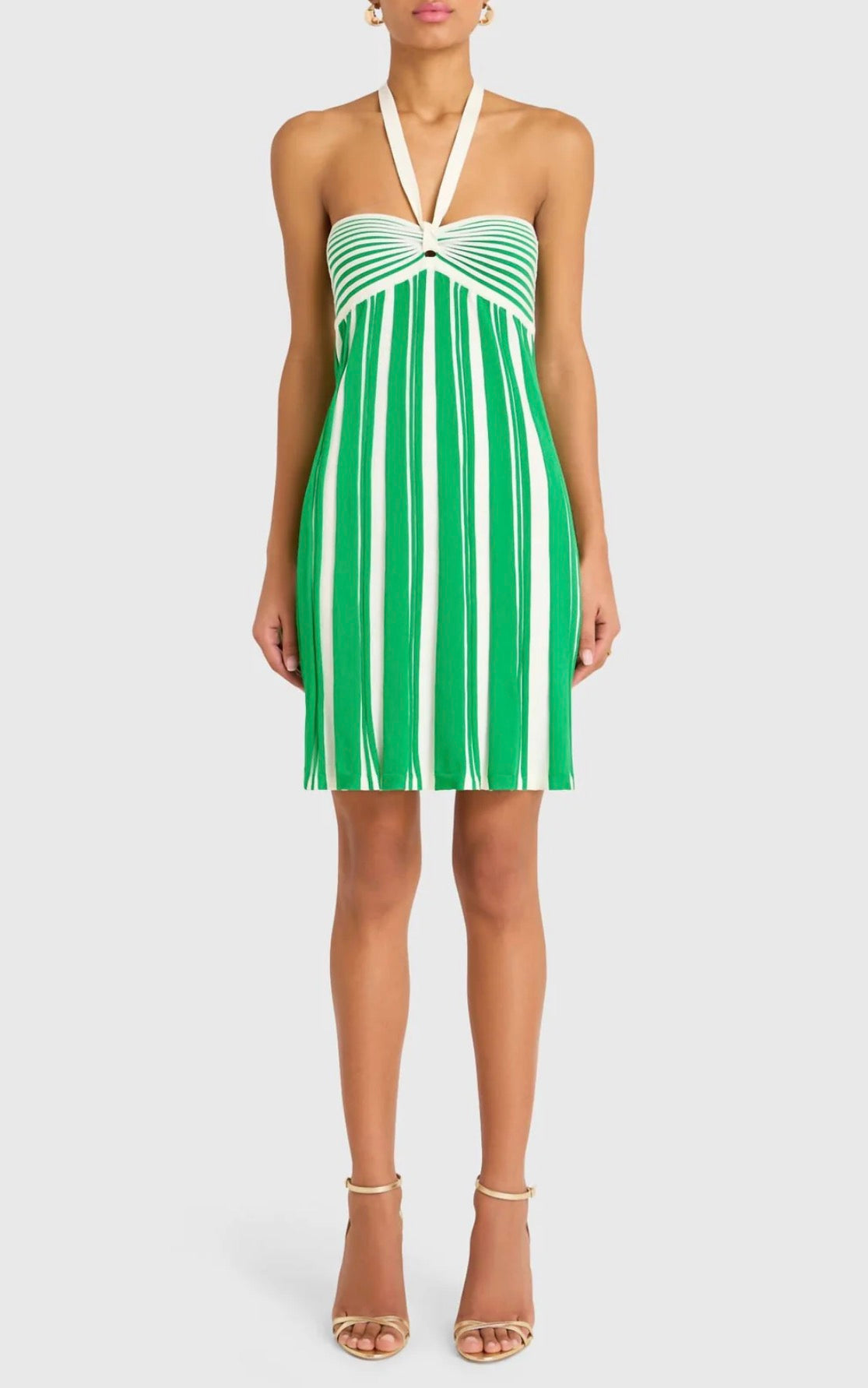 Amanda Uprichard The Dianella Dress In Ivory/Green Sz Small $255