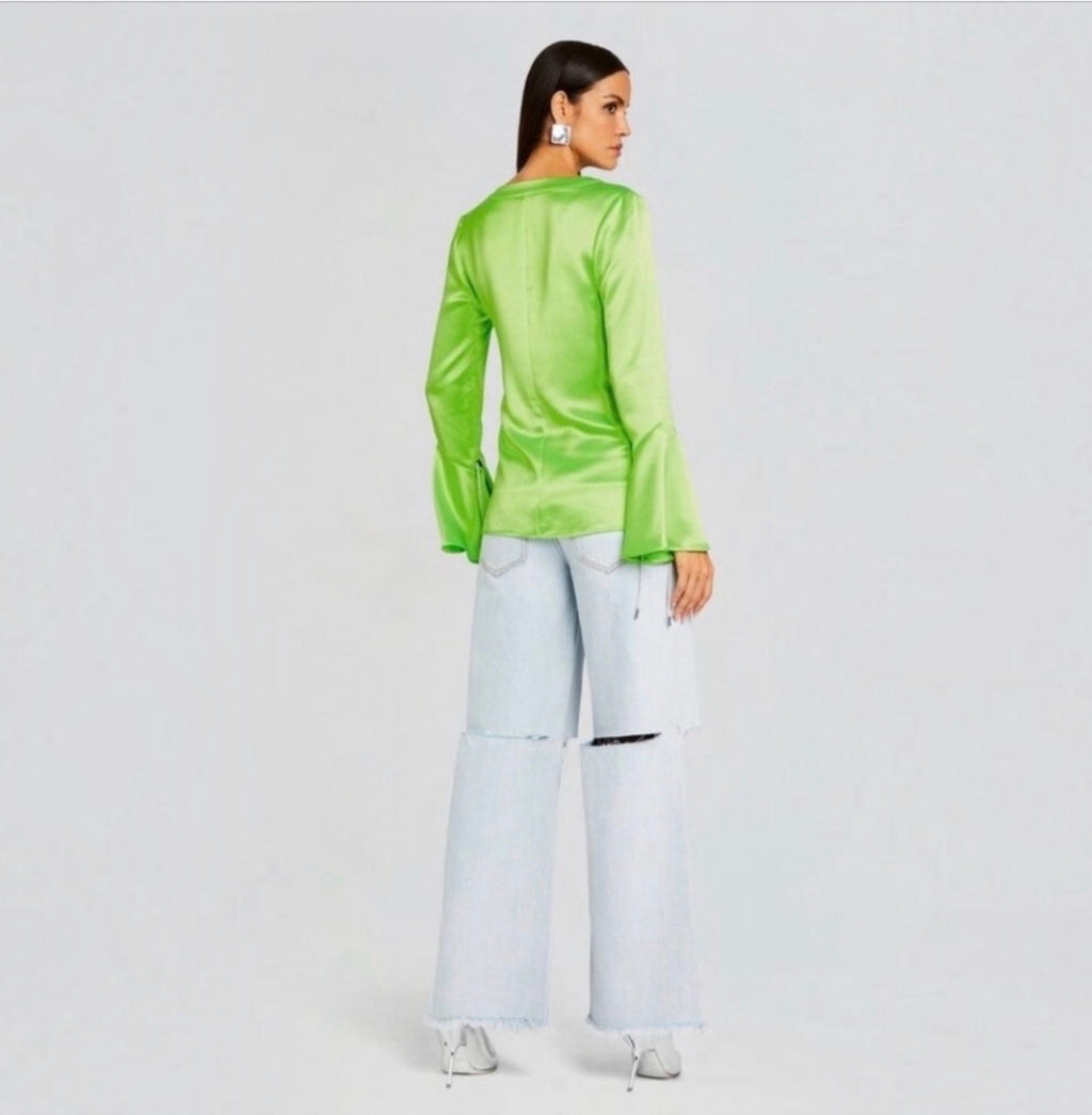 Retrofete Svea Blouse in Fresh Lime XS