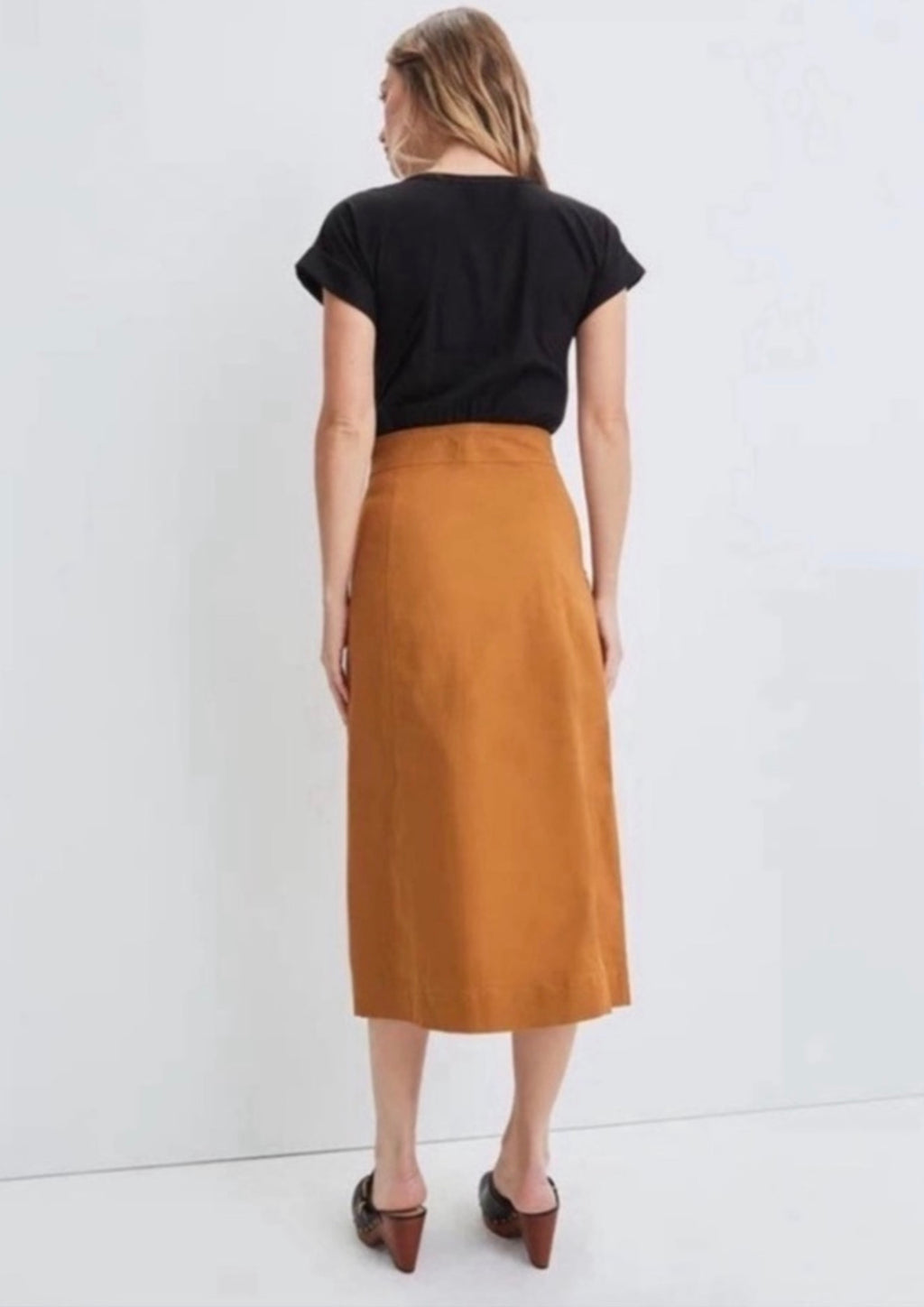 VERONICA BEARD Larsen mixed media midi dress Black/ Camel Sz XS