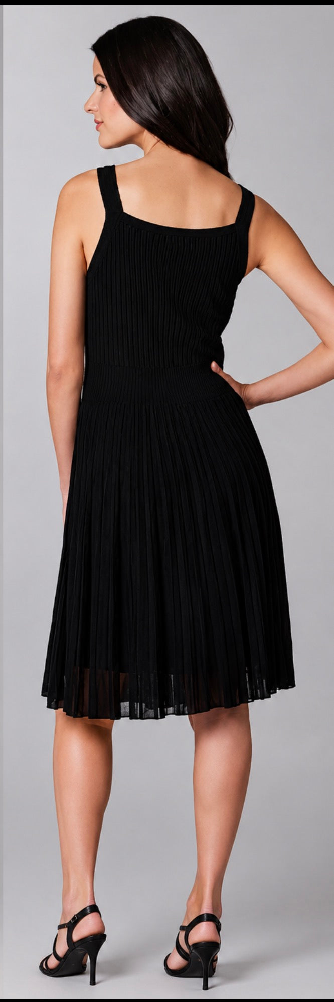 Eileen Fisher Refined Viscose Pleated Surplice Dress Black Size Medium