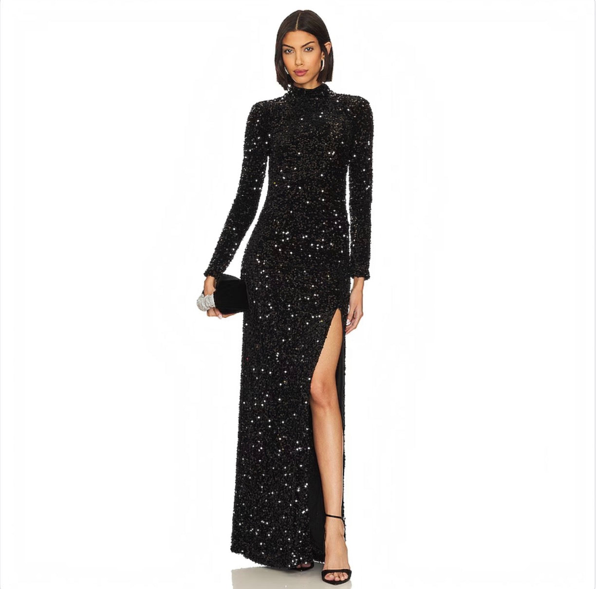 LIKELY Kerry Sequin Gown in Black Size 0