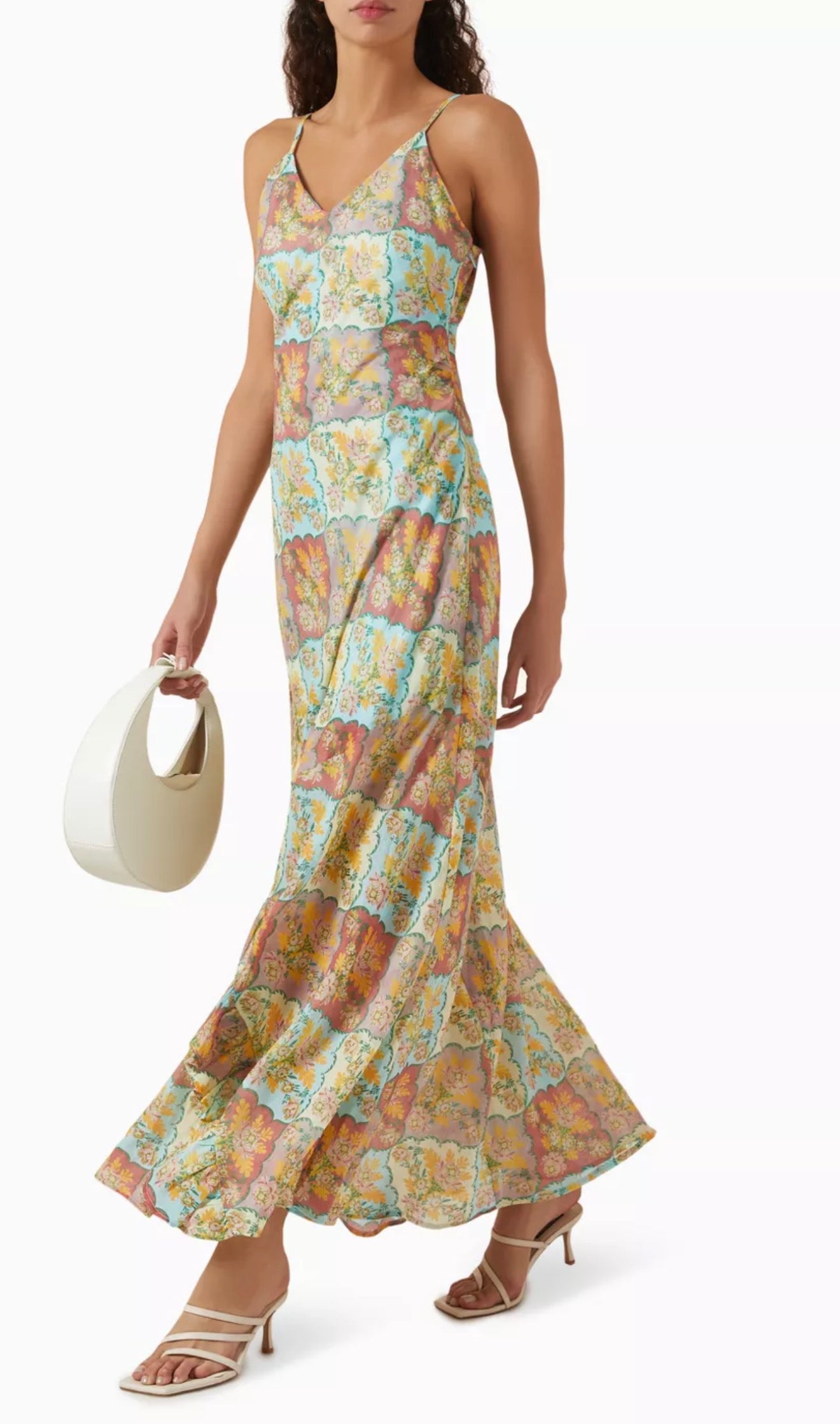 LA MAISE Studio 
Kataya Midi Dress in Tablecloth Print Sz Medium $298