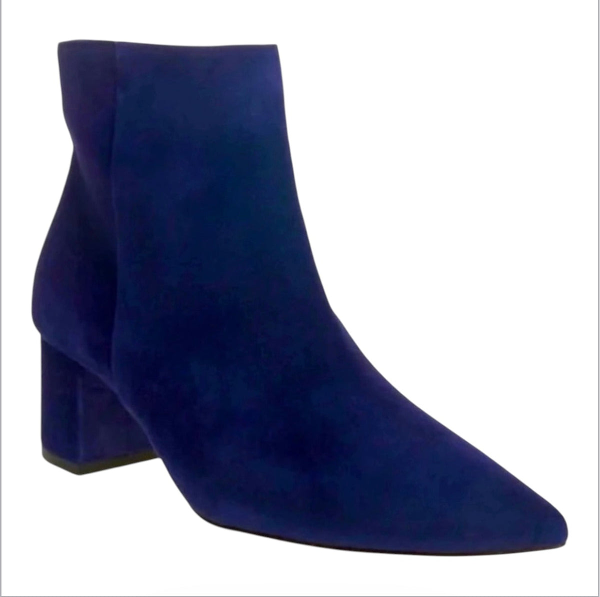 L'Agence Jeanne Pointed Toe Bootie Ankle Boot Suede Midnight
Blue Sz 37 Sz 7