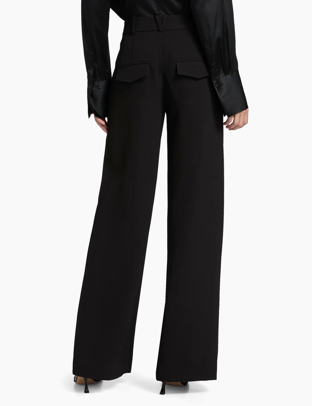 VERONICA BEARD Cole Wide-Leg Pants Black Size 4