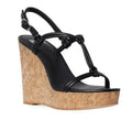 PAIGE Taylor Platform Wedge Sandal in Black Sz 9 $298