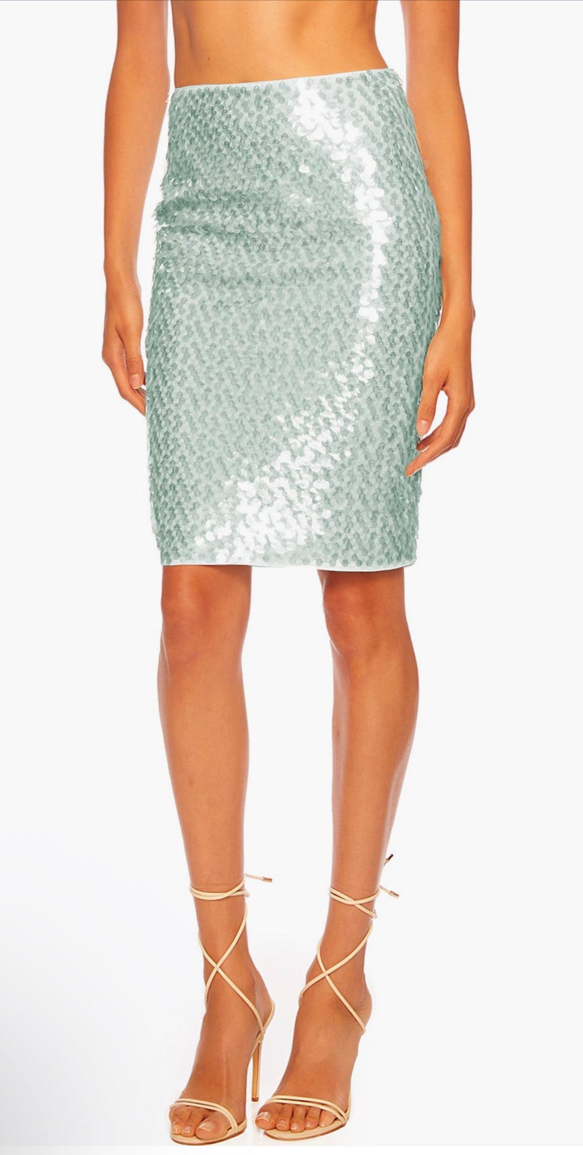 Susana Monaco
Dot Sequin Pencil Skirt in Celadon Sz XS $148